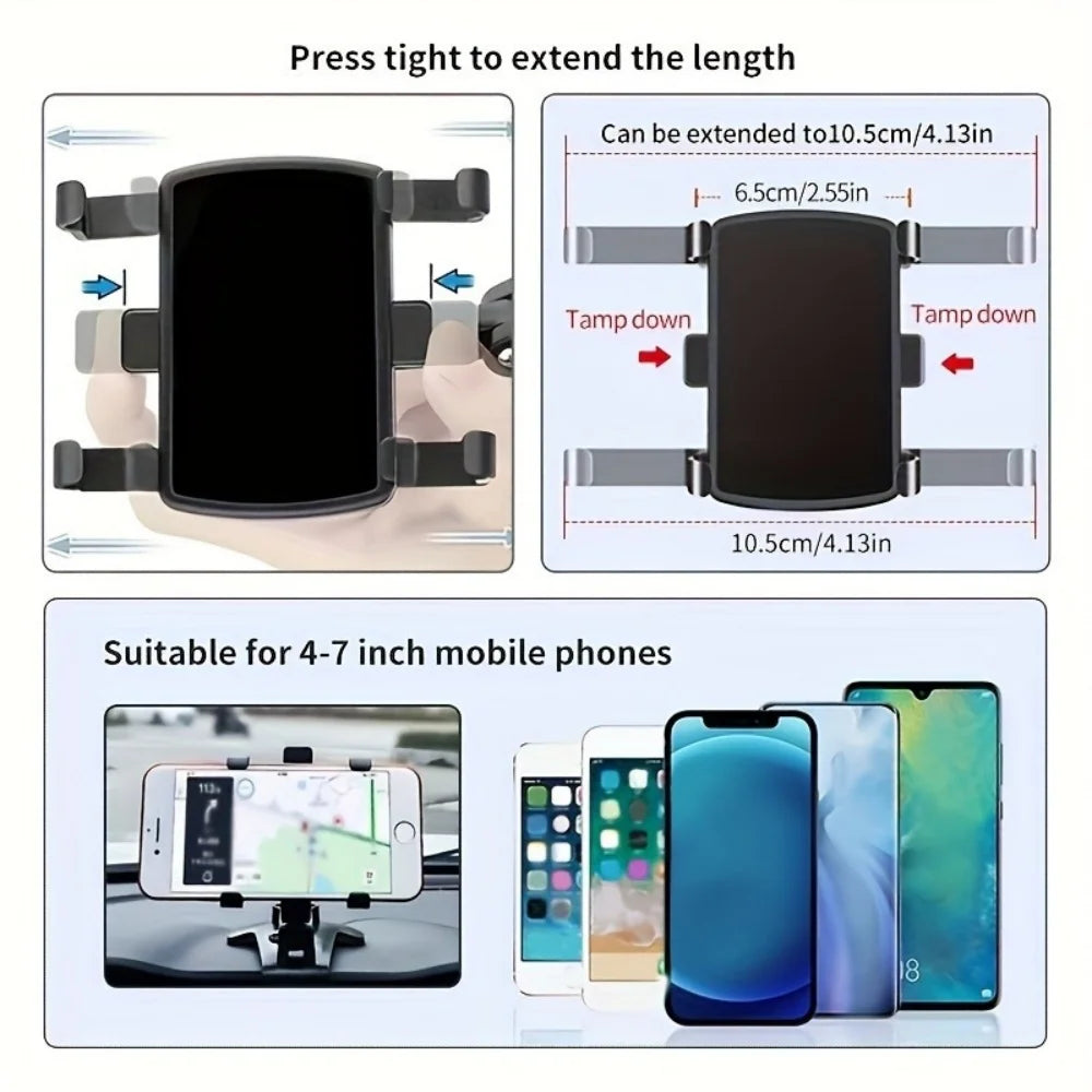 Soporte para teléfono de coche, compatible con iPhone, Samsung y Xiaomi.