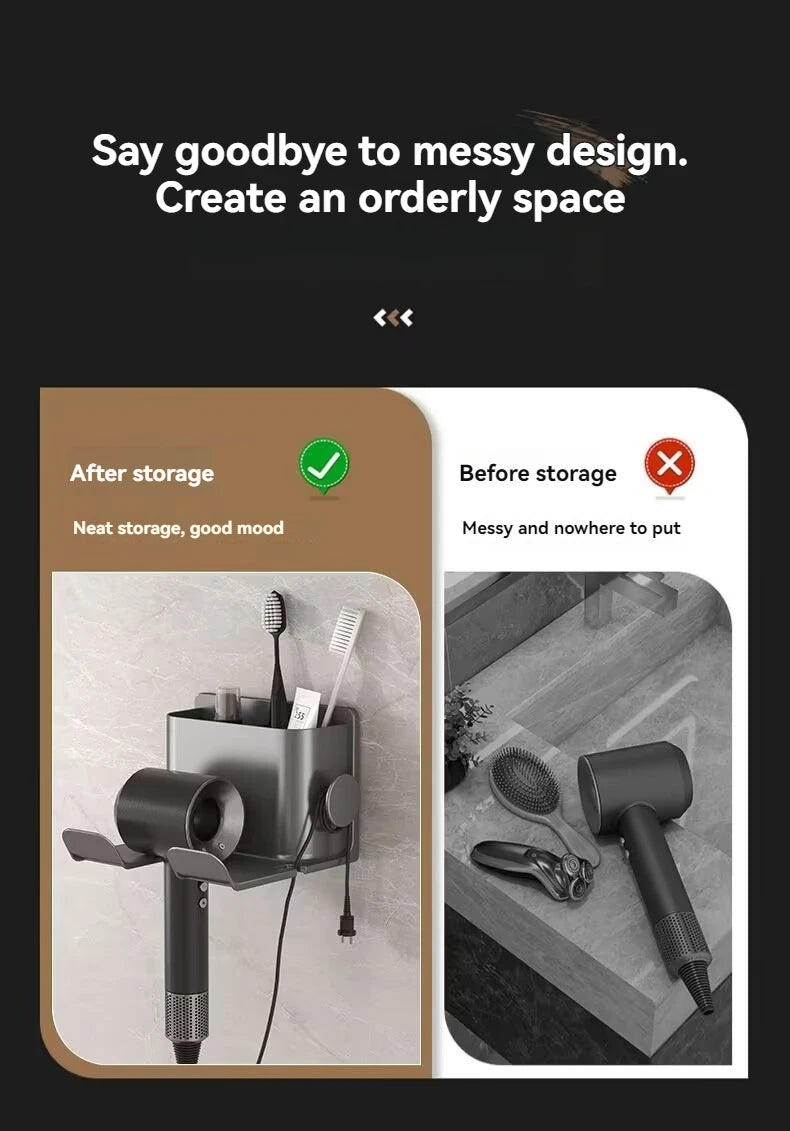 Soporte secador de pelo para Baño