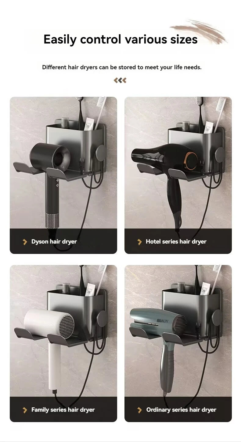 Soporte secador de pelo para Baño