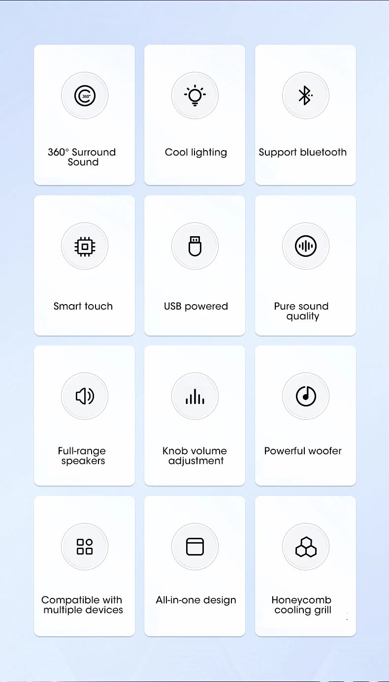Altavoces para computadora 4D con Bluetooth 5.0