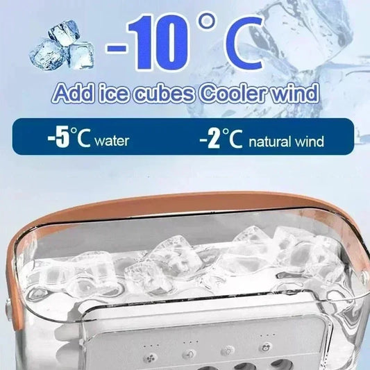 Humidificador Portátil, Ventilador 3 en 1, minienfriador de aire para el hogar, luz LED nocturna,