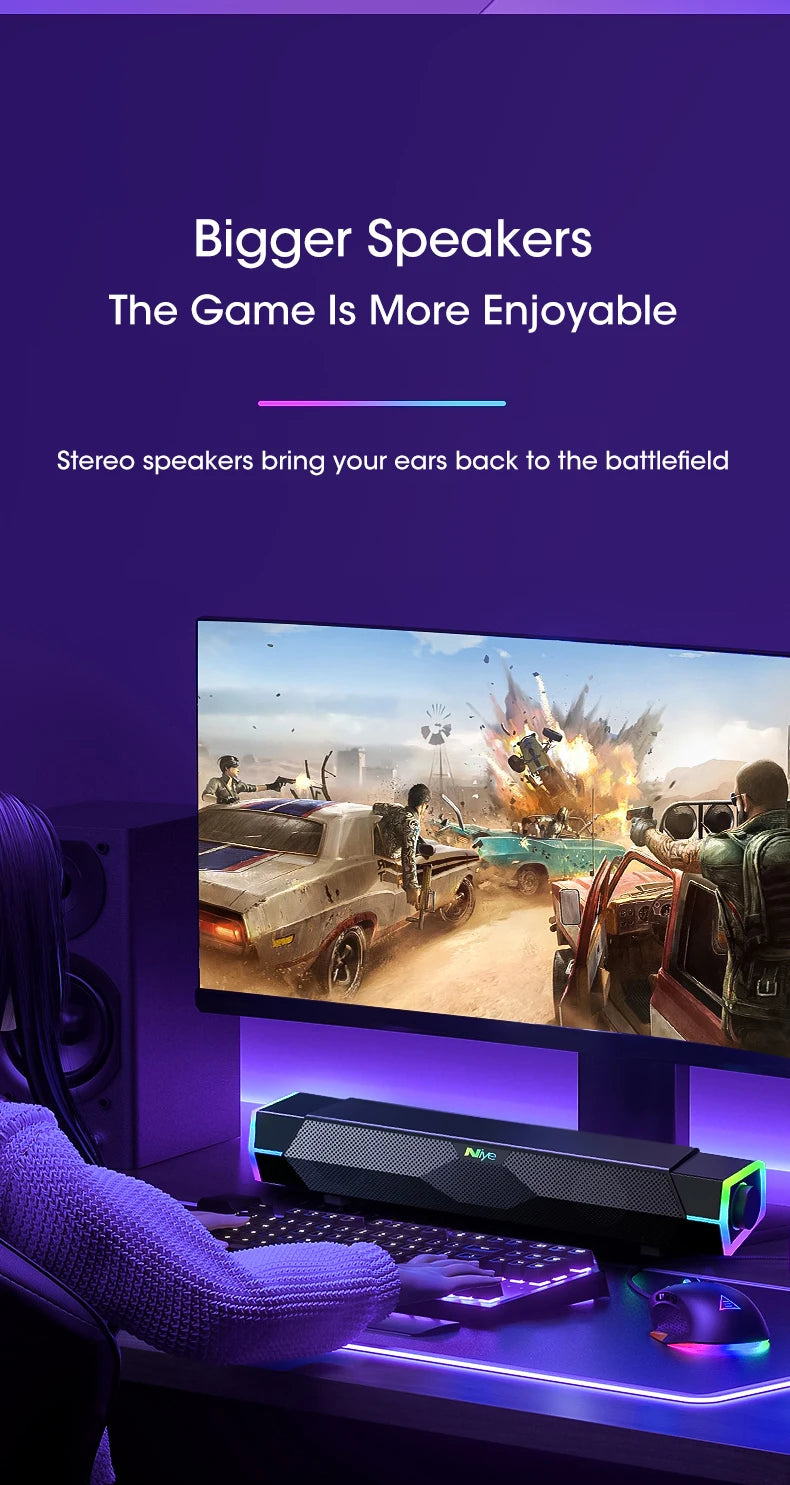 Altavoces para computadora 4D con Bluetooth 5.0