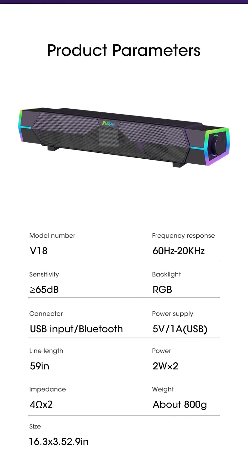 Altavoces para computadora 4D con Bluetooth 5.0