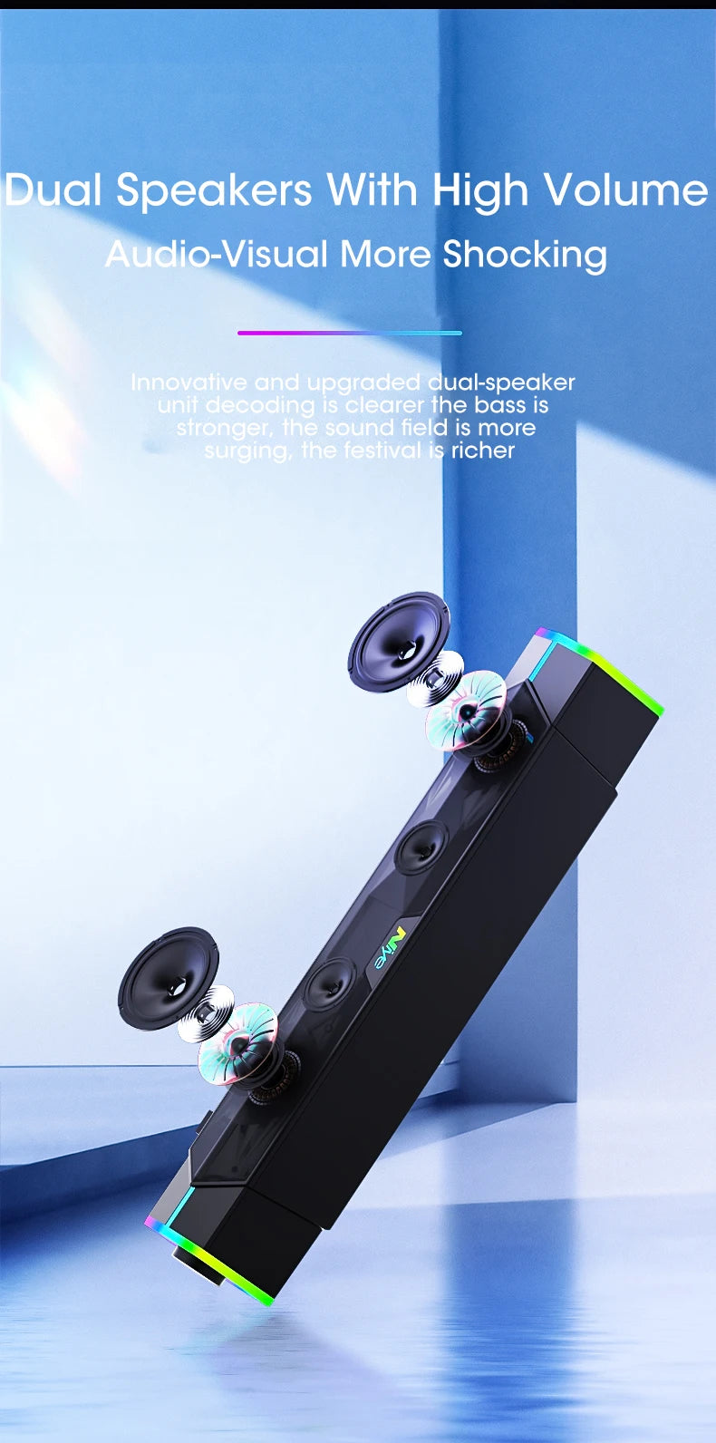 Altavoces para computadora 4D con Bluetooth 5.0